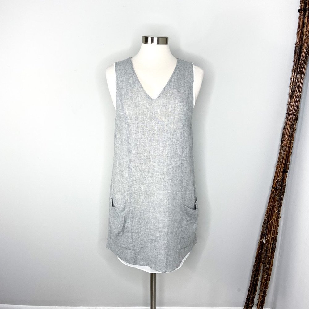 Zara Basic Lightweight Gray Combo Sleeveless Dress - Picture 1 of 6